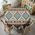 thumbnail image 2 of Aztec Tablecloth Ethnic Tribal Geometric Design Vintage Style Table Cloth Boho Chic Washble Table Cover for Dinning Kitchen Farmhouse Party Decoration 60", 2 of 6