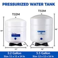 thumbnail image 4 of iSpring T32M Réservoir de Stockage d'Eau Pressurisée avec Valve à Bille pour Systèmes d'Osmose Inverse RO, 4 Gallons, 4 of 6