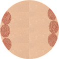 thumbnail image 1 of Ahgly Company Tapis d'Intérieur Ronds Transitionnels Pastel Orange Lavables à la Machine, 8 Pieds Rond, 1 of 7