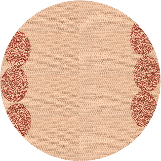 Ahgly Company Tapis d'Intérieur Ronds Transitionnels Pastel Orange Lavables à la Machine, 4 Pieds Rond
