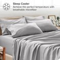 thumbnail image 3 of Bare Home Pillowcase Set - Premium 1800 Collection - Double Brushed - Ultra Soft - King Size, Light Gray, 4 Count, 3 of 7