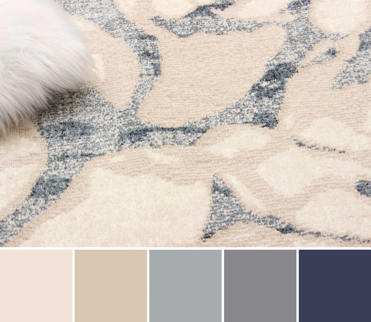 ECARPET Azalea Tapis Contemporain / Moderne pour Salon, Chambre, Salle A Manger, Entrée, Couloir et Plus Encore.