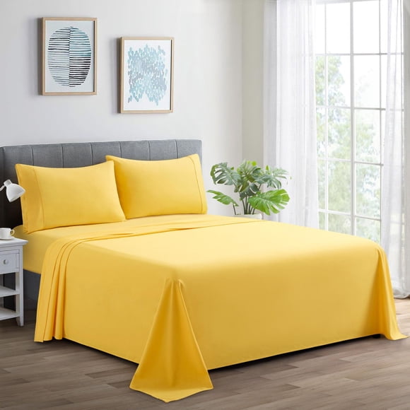 Marina Decoration 600 Thread Count Ultra Soft Deep Pocket Hotel Standard Solid Bedding Long Staple Percale Cotton All Season Sheet Set with Pillowcase