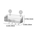 thumbnail image 3 of Bdday Bathroom Storage Bins Powerful Suction Cup Bathroom Shelf Wall Mounted Organizer Rack Plastic Storage Basket Convenient Makeup Tool Stand Easy Installation Suction Rack Bathroom Essentials, 3 of 6
