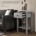 thumbnail image 4 of HOMCOM Side Table Set of 2, End Tables with Drawer and Bottom Shelf, 4 of 10
