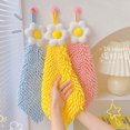 thumbnail image 3 of Absorbent Hand Towels for Kitchen and Bathroom Soft Flower Design Quick-Dry Hanging Loops Versatile Bathroom Hand Towels Home Accessories, 3 of 3