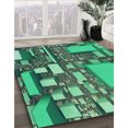 thumbnail image 3 of Ahgly Tapis d'Intérieur Lavable en Machine Carré Vert Menthe, 6 Pieds Carré, 3 of 7