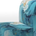 thumbnail image 4 of Designart « Azure Euphony I » Fauteuil d'Appoint Rembourré Bleu Sarcelle Azur - Fauteuil Moderne pour Chambre, 4 of 7