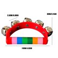 thumbnail image 2 of Dvkptbk Jingle Bells 2PC Wooden Musical Instruments Toys Color Half Circle Hand Bell Skin Five Bells Home Decor on Clearance, 2 of 2