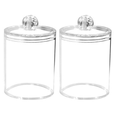 2Pcs Cotton Ball Dispensers Sealing Performance Jars for Cotton Buds Women