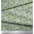thumbnail image 3 of Soimoi Poly Georgette Fabric Chestnut Leaves Print Sewing Fabric Yard 42 Inch Wide, 3 of 3
