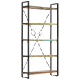 thumbnail image 1 of vidaXL 5-Tier Industrial Adult Bookcase - 90x30x180 cm - Solid Reclaimed Wood, 1 of 6