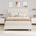thumbnail image 2 of Kojooin Platform Bed Frame with Adjustable Upholstered Headboard and Durable Wooden Slat Support, 2 of 8