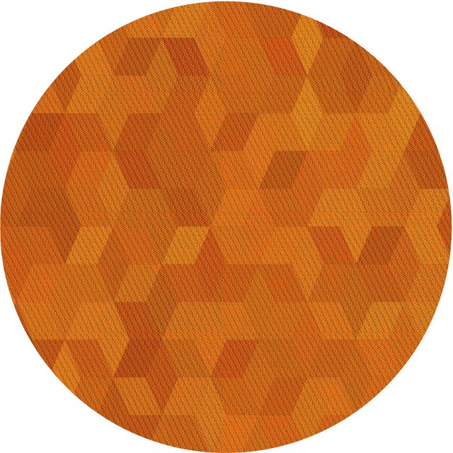 Ahgly Company Tapis d'Intérieur Lavables en Machine, Ronds, Orange Fluo, Ronds de 6'