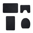 thumbnail image 2 of 2025-2026 Memory Foam Bath Mat Set, Bathroom Rugs For 4 Pcs Toilet Mats Universal Soft Comfortable Water Absorption Non-Slip Thick Machine Washable Easier To Dry Dark Clearance, 2 of 7