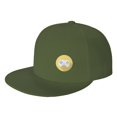 thumbnail image 1 of DouZhe Flat Brim Cap Snapback Hat, Gaming Console Gamer Prints Adjustable Green Adult Baseball Cap, 1 of 6
