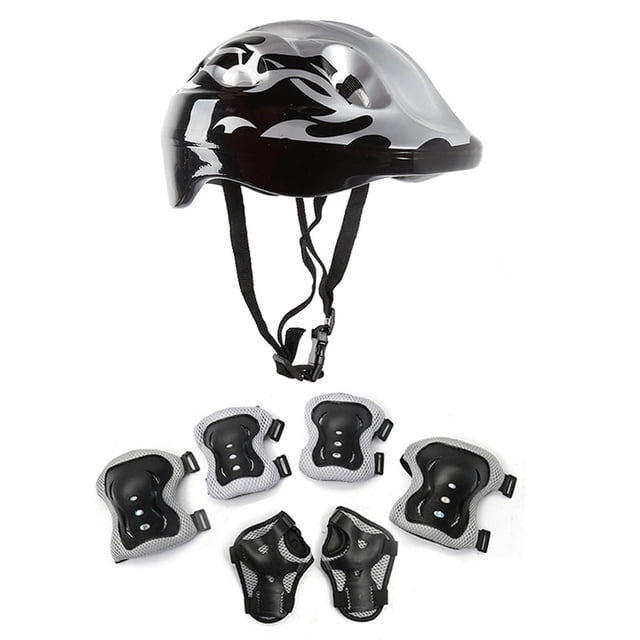 RXIRUCGD 7Pcs/Set Children's Skating Protective Gear Children Kids Helmet Knee