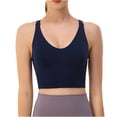 thumbnail image 1 of Yuyuzo Sports for Women Seamless Full Coverage Quick Dry Workout Bra Wireless Crop Tank Tops Undewear, 1 of 7