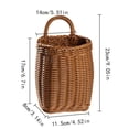 thumbnail image 3 of Meitianfacai Wall Mounted Storage Basket, Small Kitchen Hanging Basket, Hanging Storage Basket, Imitation Rattan Woven Basket With Handle, Woven Storage Basket(A(M)), 3 of 5