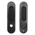 thumbnail image 1 of Poignée de Verrouillage de Poche Invisible Légère Serrure Noire Poignée Coulissante Circulaire Serrure pour Toilette Balcon, 1 of 10