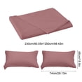 thumbnail image 3 of Birdeem Solid Color Bed Sheet Set with Pillowcases, Queen Size Friendly 98x90 Inch Sheets & 29x19 Inch Pillowcases, Wrinkle-Resistant Polyester 3-Piece, 3 of 9