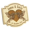 thumbnail image 1 of Custom Engraved Wooden Magnet Personalized Gift 50 Rustic Wedding Save The Date Wooden Magnet, 1 of 1