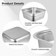 thumbnail image 4 of Stainless Steel Washing Up Bowl, Multi-Purpose Dish Tub for Sink, Large Square Container for Kitchen, Vegetable Washing Basin, Sturdy Dishpan for Home, 4 of 6