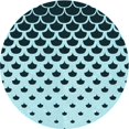 thumbnail image 1 of Ahgly Company Tapis d'Intérieur Rond Lavable en Machine Vert Sarcelle Moyen Transitionnel, 4 Pieds Rond, 1 of 7