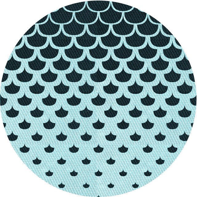 Ahgly Company Tapis Rond Lavable en Machine Intérieur Transitionnel Moyen Vert Sarcelle, 8 Pieds Rond