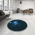 thumbnail image 4 of Ahgly Company Machine Washable Indoor Square Transitional Night Black Area Rugs, 7' Square, 4 of 7