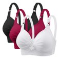 thumbnail image 1 of Timegard 3pc Plus Size Bras for Women Wireless Adjustable Strap Full Support Breathable Everyday Bra, 1 of 5