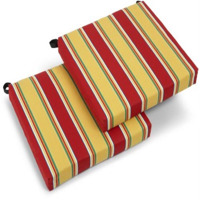 Coussin de Chaise en Polyester Filé de 20 Pouces par 19 Pouces (Ensemble de Deux) - Haliwell Multicolore