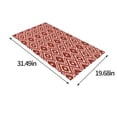 thumbnail image 3 of Yhmxh Bathroom Rugs Washable Non-shedding European Retro Lattice Printed Floor Mat Door Mat Sewer Mat Entrance Door Kitchen Bathroom Mat Non-slip Mat Living Room Rug Bath Mat, 3 of 7