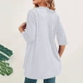 thumbnail image 4 of Timegard Cardigans pour Femmes Manches 1/2 Ouvert Léger Couleur Unie Décontracté Veste Ample Hauts, 4 of 7