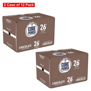 Core Power Fairlife High Protein Shakes, Chocolate, 414ml (2 Cases of 12 Pack) Total 24 Bottles
