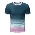 thumbnail image 3 of BOBOGOJP T-Shirts pour Grands Hommes T-Shirt Classique à Col Rond T-Shirt Coupe Confortable Chemise pour Homme (Vert,m), 3 of 5