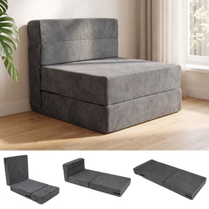 Costway 4-in-1 Folding Sofa Bed, Convertible Sleeper Chair for Adults, Fold Out Couch