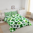 thumbnail image 3 of Erosebridal St. Patrick's Day Comforter Sets Twin Size, Shamrock Print Comforters & Duvets, Spring Holiday Decor, Reversible, 3 of 7