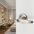 thumbnail image 3 of of Lever Keyed Entry Door Lever Handle Lock Universal Door Knob Hardware Nickel Brushed Color (MRCA), 3 of 5