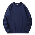 thumbnail image 2 of Qtocio Hauts pour Hommes, T-Shirt à Col Rond Uni à Manches Longues Décontracté Doux Confortable Basique pour Tous les Jours pour Hommes, 2 of 5
