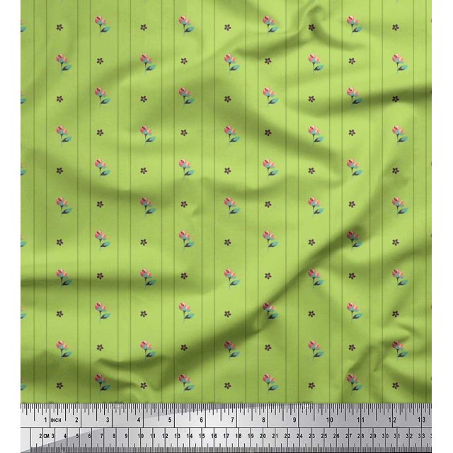 Soimoi Cotton Duck Fabric Star & Owl Bird Decor Fabric Printed Yard 56 Inch Wide