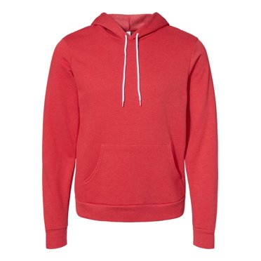 BELLA+CANVAS 3719 Chandail à Capuchon Unisexe en Molleton de Coton Poly, TG, Rouge Chiné