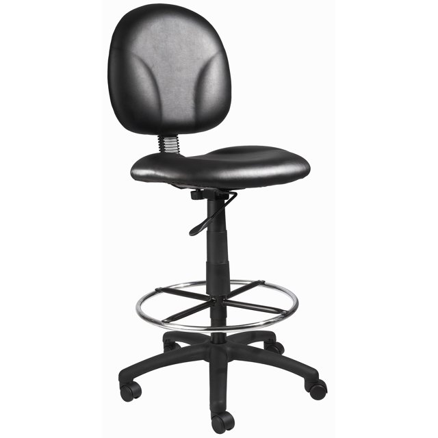 Scranton & Co Tabouret de Dessin Réglable en Hauteur en Tissu 26,5 Pouces Noir