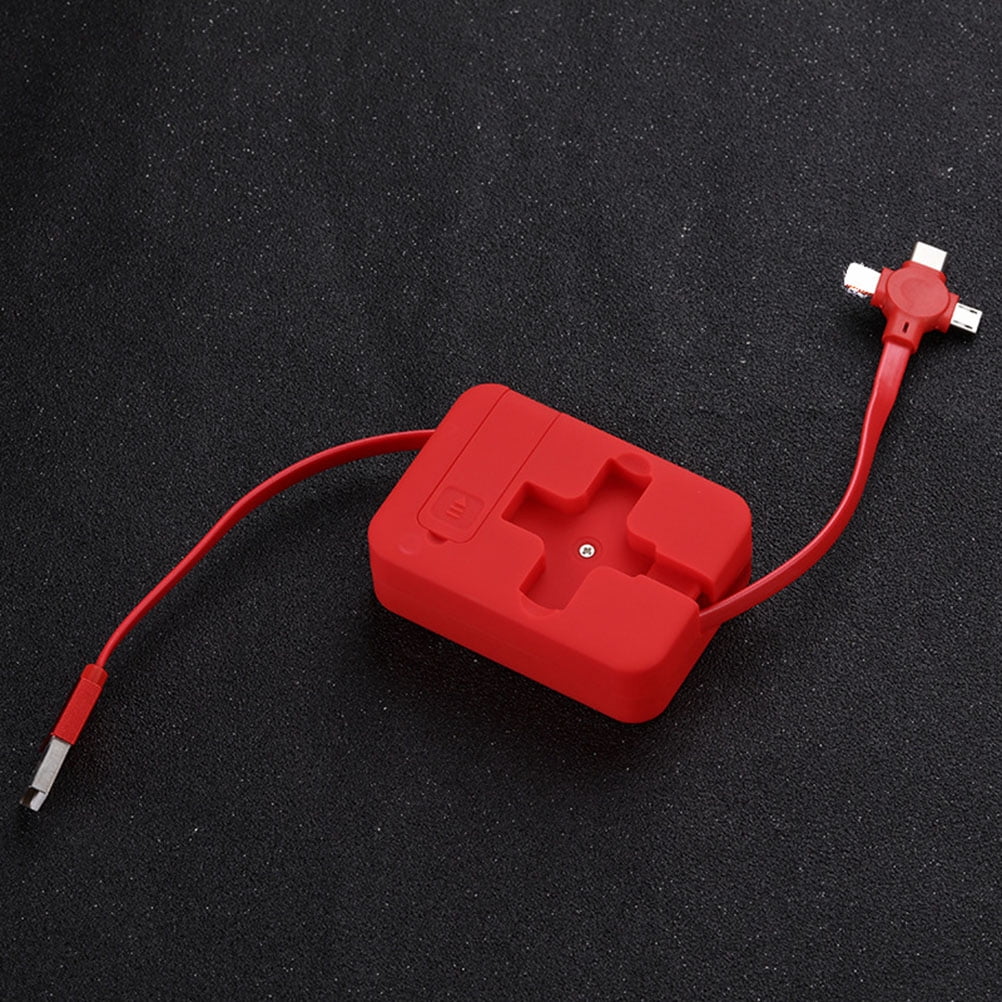 Retractable Quick Charging Cable  Retractable Usb Cable 3 In 1 Charging Cable Roll Mobile Phone Holder Retractable Quick USB Cable Charging Cable Compatible For Cell Phones Tablets
