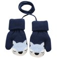 thumbnail image 1 of YOPTOP Kids Knit Mittens Fox Winter Mittens Warm Mittens with Lanyard for Christmas,5, 1 of 10