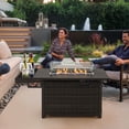 thumbnail image 2 of Gymax Propane Gas Fire Pit Table 52 Inch Propane Fire Pit w/ Wind Guard 50,000 BTU Heat Output Brown, 2 of 9