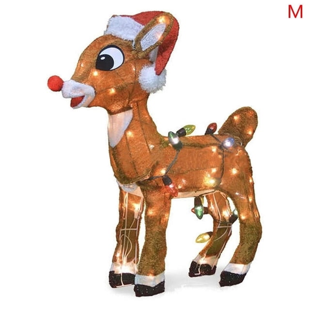 EASTIN Christmas Decorations Outside Light-Up Animals Dog Deer Santa ClausOutside