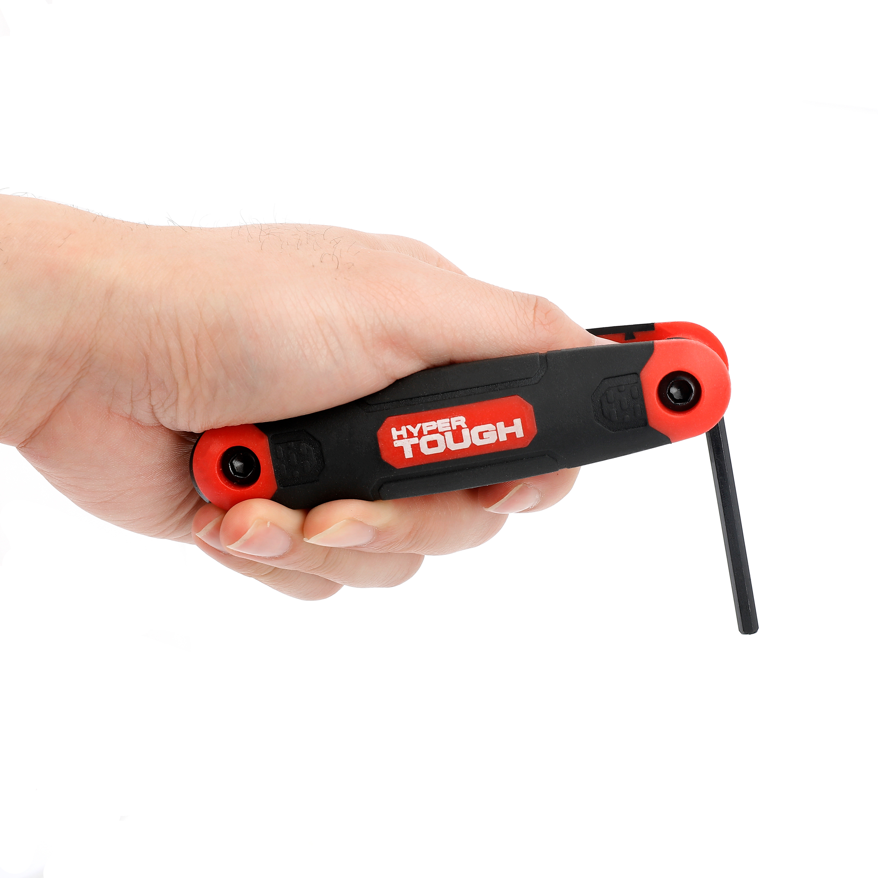 Hyper Tough 3-piece Folding Hex Key Set,Metric,SAE,Star Sizes