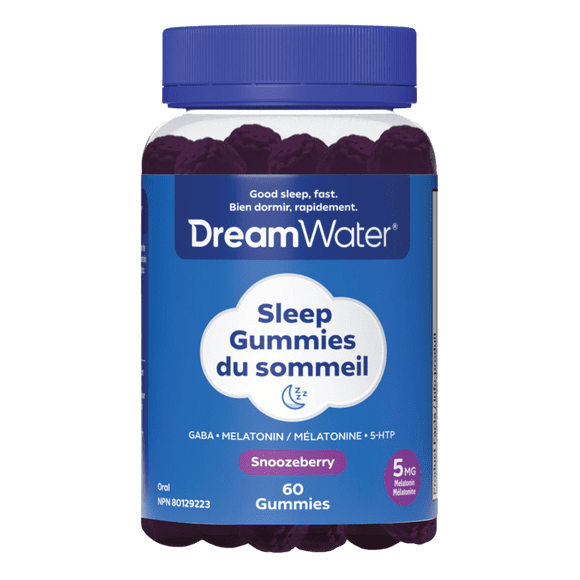 Dream Water Gommes Aide au Sommeil, Sans Sucre, 60 Unités