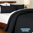 thumbnail image 2 of Bare Home Down Alternative Comforter Set - 3-Pieces - All Seasons - Oversized King, Heather Black, 2 of 5